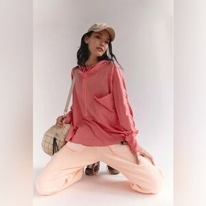 We The Free Camden Cropped Hooded Shirt Oversized Small